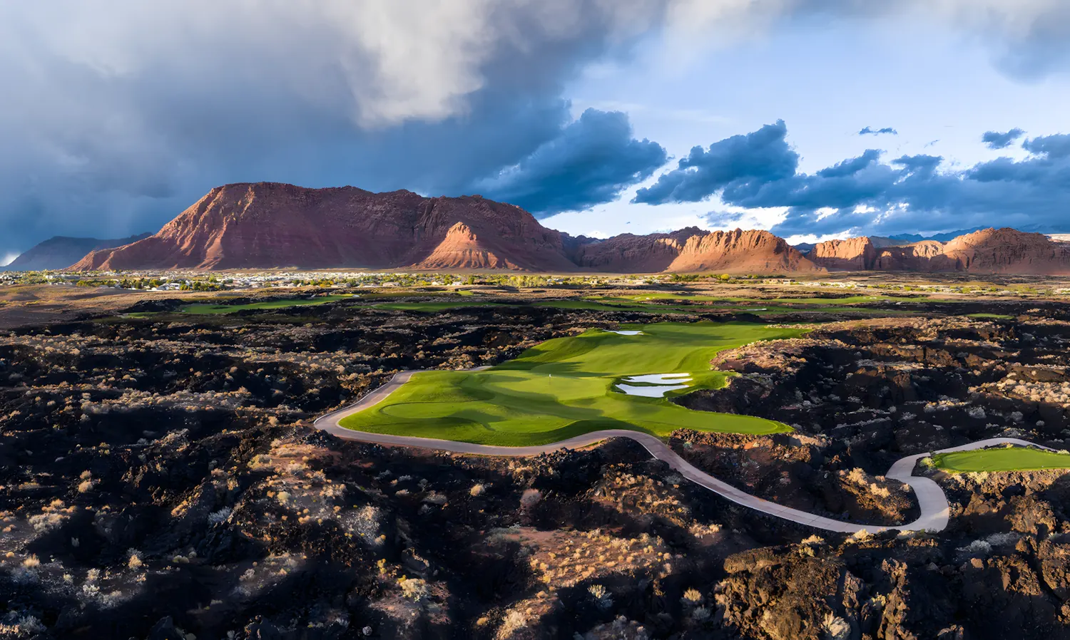 Driving range and residences